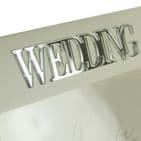Wedding Photo Frame 8 x 10 - Cream Wooden Photo Frame For Wedding Picture with Mirrored Letters