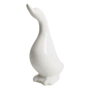 White Ceramic Duck Ornament - Country Living Decorative Duck Figurine