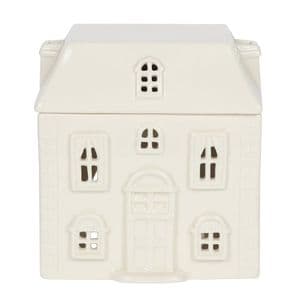 White Ceramic House Oil and Melt Burner
