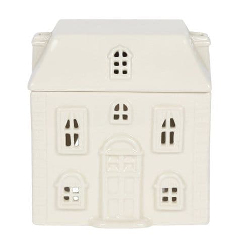 White Ceramic House Oil and Melt Burner