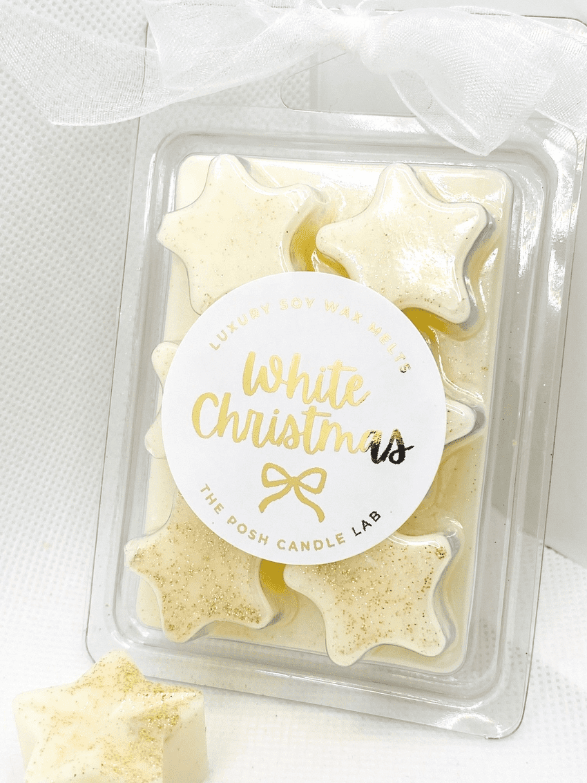 White Christmas Luxury Soy Wax Melts - Fresh fruity vegan friendly cruelty free - made in the UK