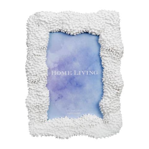 White Coral Resin Photo Frame To Fit Photo Size 6 x 4 Coastal Beach Decor