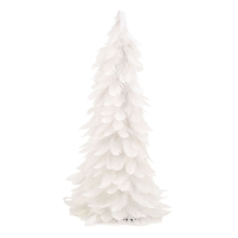 White Feather Christmas Tree Ornament Decoration 40cm