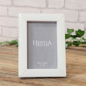 White Glass Photo Frame 4 x 6