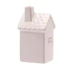 LED Light Up Cerami c ute house Christmaas Ornament - White Christmas Decoration