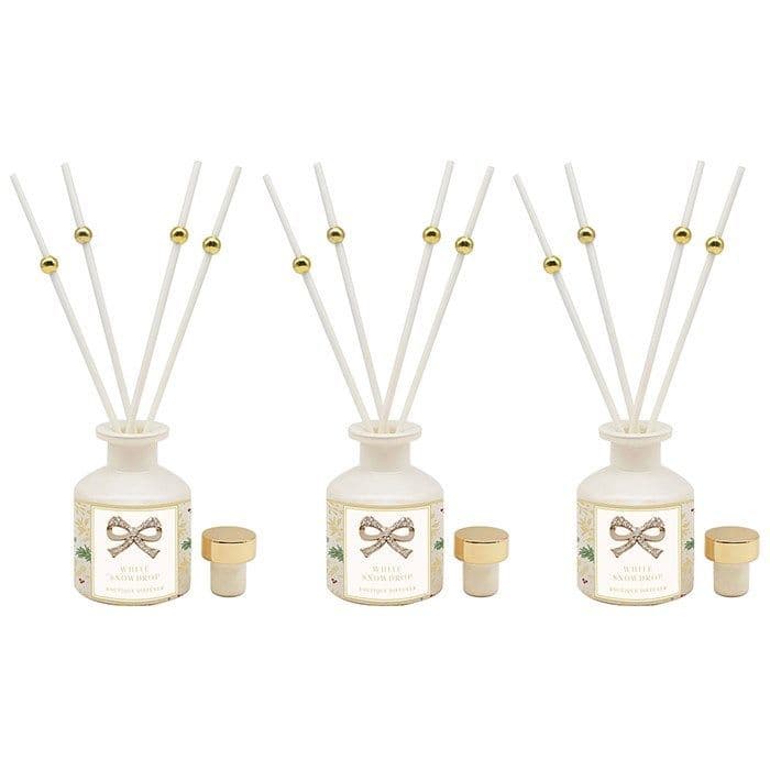 White Snowdrop Mini Diffuser Gift Set Set of 3 Madeline Hearts by ...
