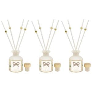 White Snowdrop Mini Diffuser Gift Set (Set of 3) | Madeline Hearts by Lesser & Pavey