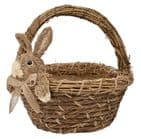 Wicker Woven Easter Bunny Basket Home Accessory