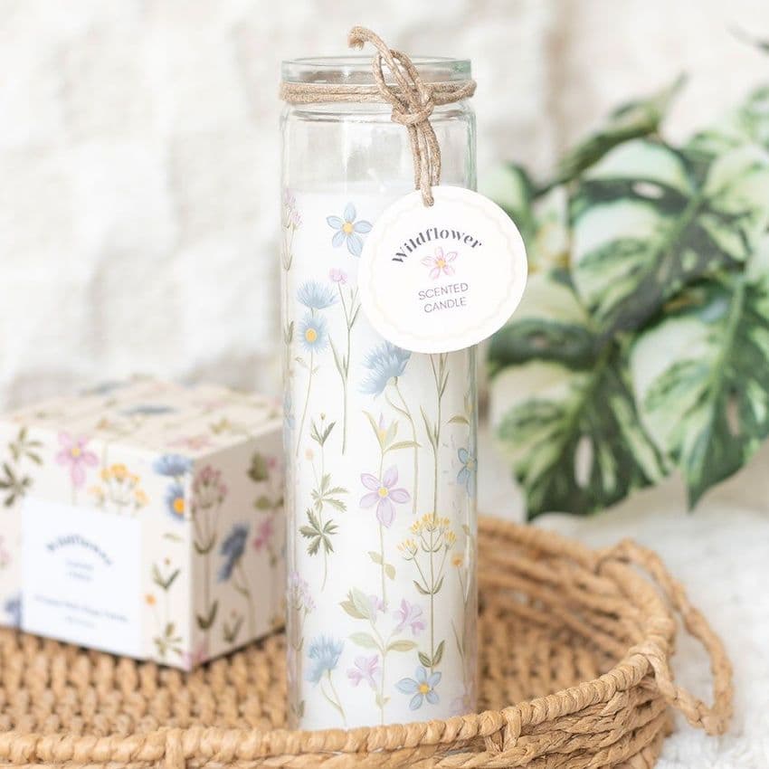 Wildflower Scented Tube Vase Candle Gift for Mothers day and spring birthdays