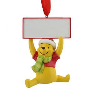 Winnie The Pooh Christmas Tree Decoration hanging ornament ready to personalise