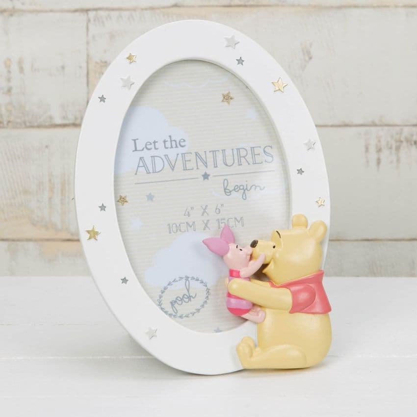 Winnie The Pooh & Piglet Disney Photo Frame Magical Beginnings Baby Gift.  Perfect gift idea for first birthday, baby showers and Christenings.
