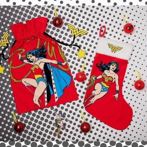 Wonder Woman Luxury Red Christmas stocking Official DC Comics quirky Gift