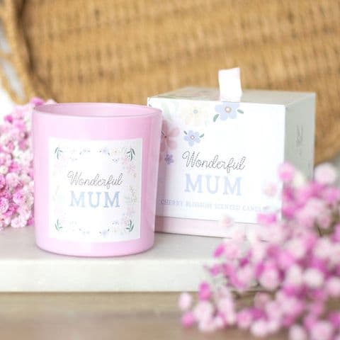 Wonderful Mum Cherry Blossom Scented Candle Gift