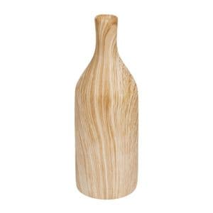 Wood Effect Ceramic Bottle Vase Home Ornament