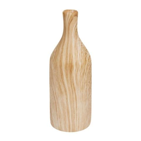 Wood Effect Ceramic Bottle Vase Home Ornament