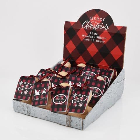 Wooden Christmas Cookie Stamp 4 designs Christmas Gift