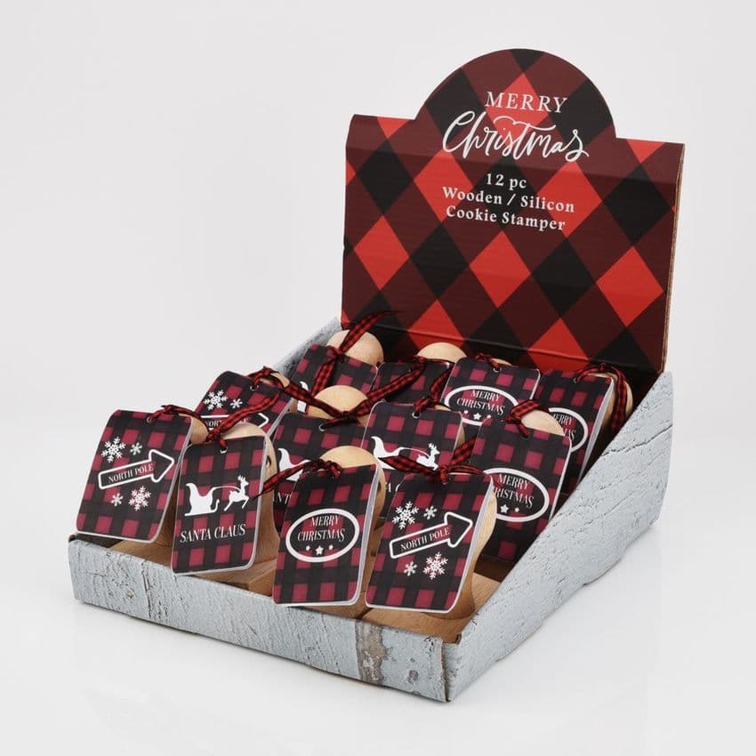 Traditional wooden Christmas cookie biscuit gingerbread stamper Gift idea for Christmas