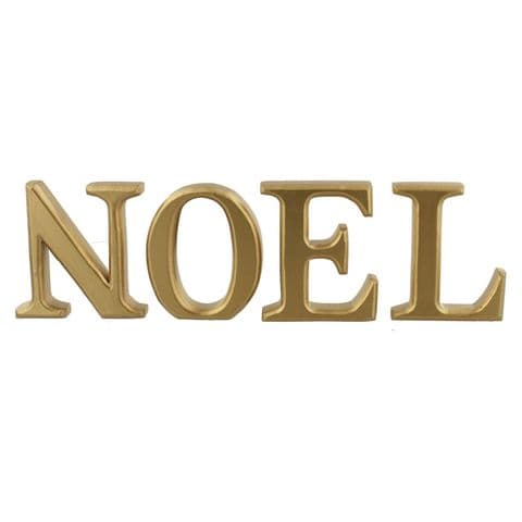 Wooden Gold Christmas Letters - Noel Christmas Wooden Home Decoration Word