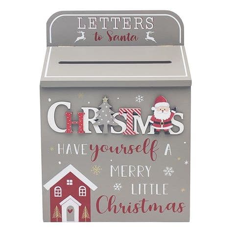 Wooden “Letters to Santa” Post Box | Rustic Christmas Decoration UK