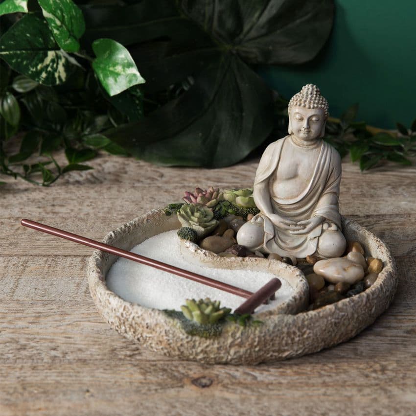 Zen Garden Kit - Round Yin Yang Tabletop Zen Garden Kit