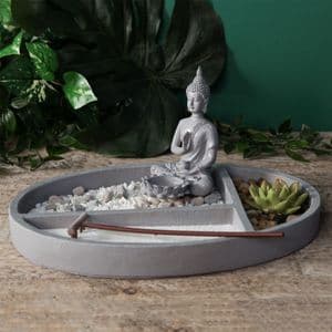 Zen Garden Kit - Tabletop Zen Garden Complete With Buddha Figurine