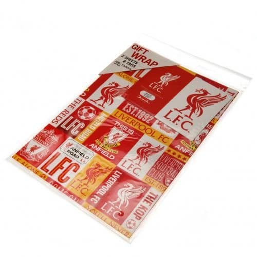 Liverpool FC Wrapping Paper Gift Wrap LFC Merchandise Online