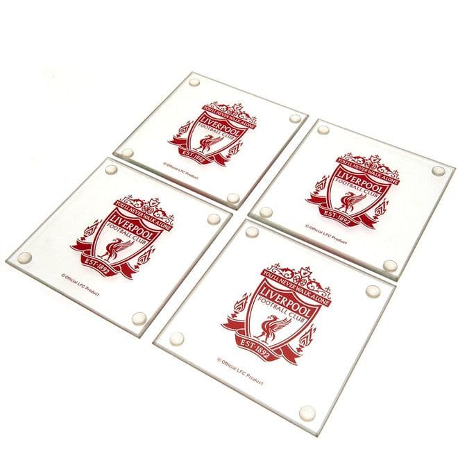 Liverpool FC Glass Coasters LFC Merchandise Football Gifts Shop