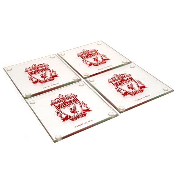 Liverpool FC Glass Coasters LFC Merchandise Football Gifts Shop