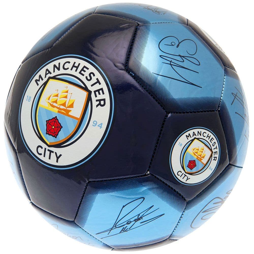 Manchester City Football with Signatures MCFC Merchandise [ Football