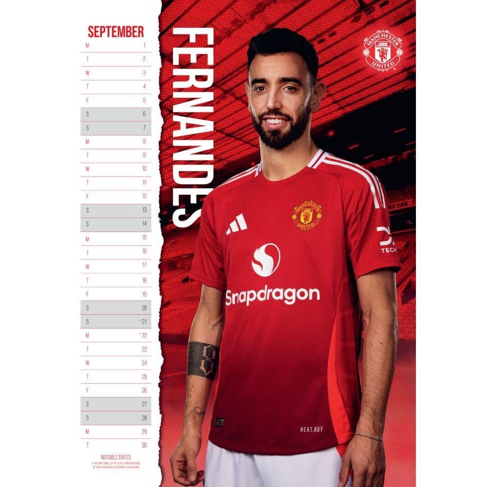 Manchester United 2025 Calendar MUFC Merchandise [ Football Gifts Shop ]