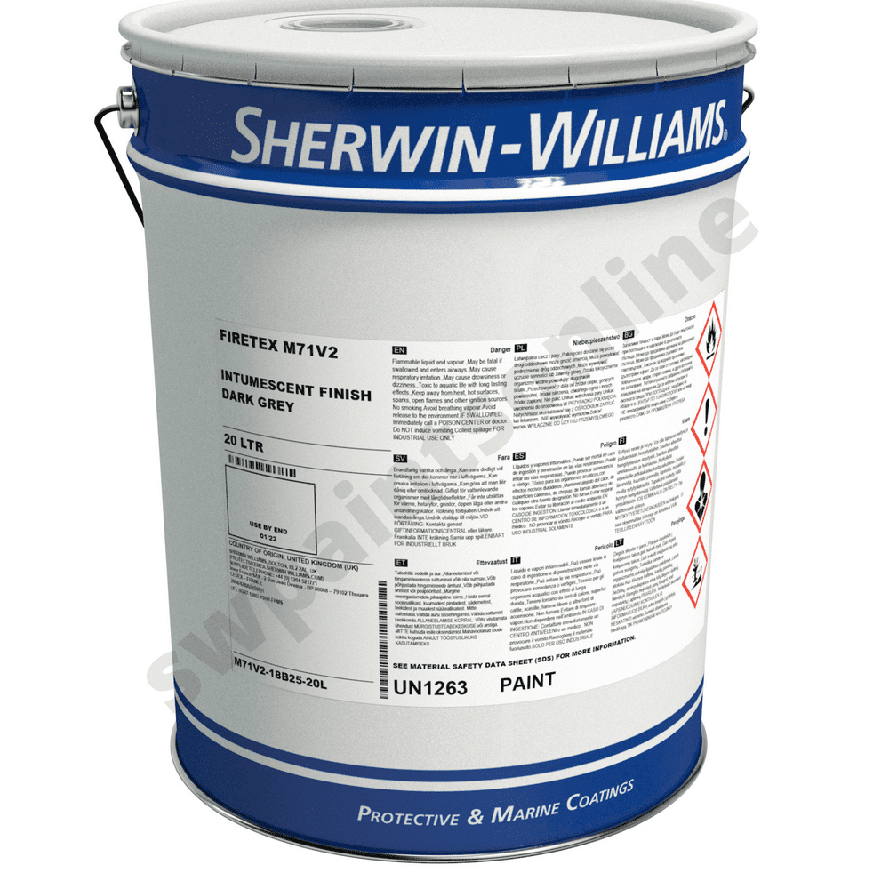 SherwinWilliams FIRETEX M71v2 Sealer/Finish Coat Standard Colours