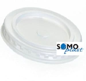 SOMOPLAST CLEAR STRAW SLOT FLAT LID [12 16 & 22 OZ] X 1000