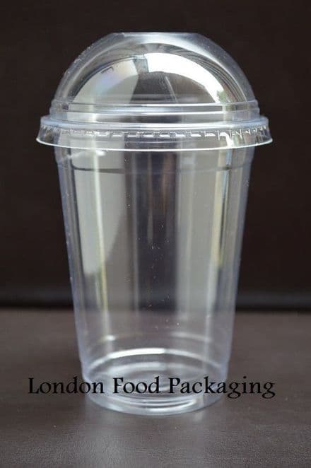CLEAR DISPOSABLE CUP & LIDS (WITH OR WITHOUT HOLE) NO HOLE