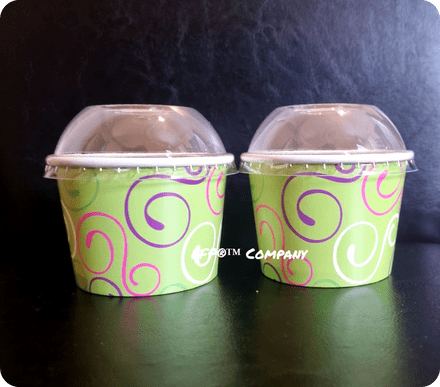 Ice Cream Tub 2 Scoop Cup (5OZ, 140ml GREEN EOC) x 1000