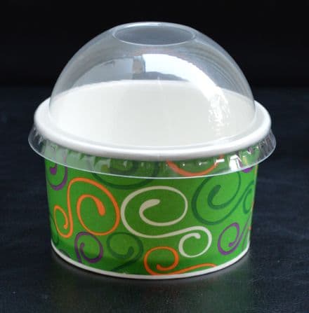 Ice Cream Tub, Three Scoops Cup (GREEN Premium) 9oz x 250