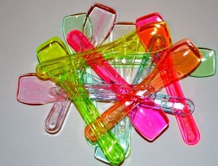 REUSEABLE ICE CREAM SPOONS, MIX OVAL SHAPE