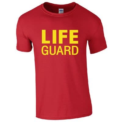 CHILDRENS LIFE GUARD RED T-SHIRT
