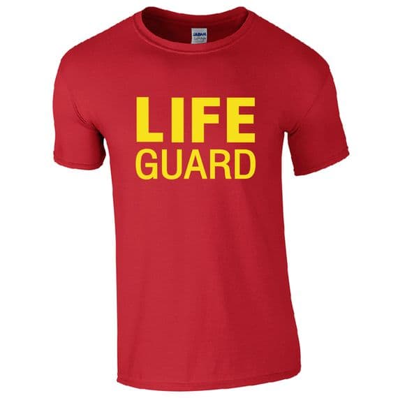 CHILDRENS LIFE GUARD RED T-SHIRT