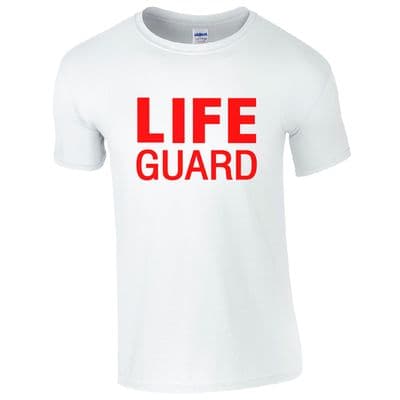 CHILDRENS LIFE GUARD WHITE T-SHIRT
