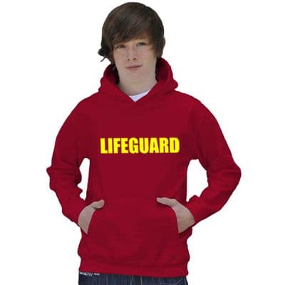CHILDRENS LIFEGUARD RED UNISEX HOODIE