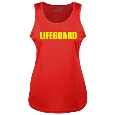 LADIES LIFEGUARD RED COOLTEX VEST