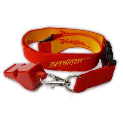 LICENSED BAYWATCH ® LANYARD & WHISTLE SET
