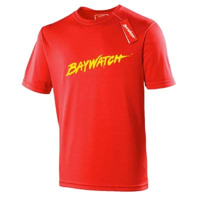 LICENSED BAYWATCH ® RED COOLTEX T-SHIRT