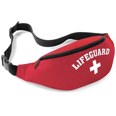 LIFEGUARD RED/WHITE BELT BAG