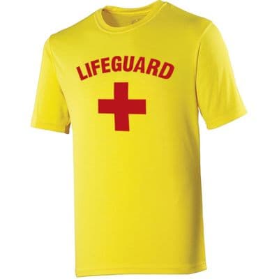 LIFEGUARD + YELLOW MENS COOLTEX T SHIRT
