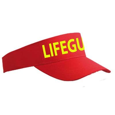 RED LIFEGUARD SUN VISOR