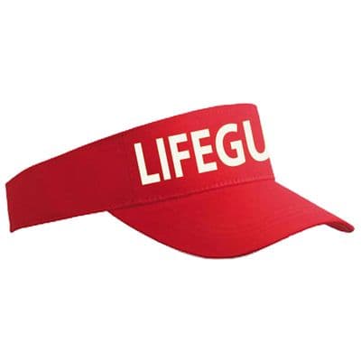 RED/WHITE LIFEGUARD SUN VISOR