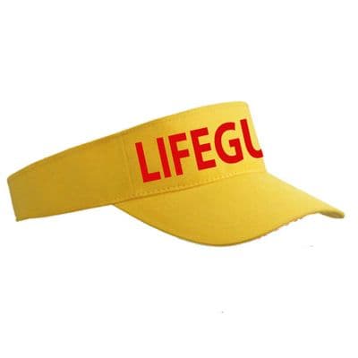 YELLOW LIFEGUARD SUN VISOR