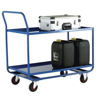 2 Tier Steel Shelves Trolley