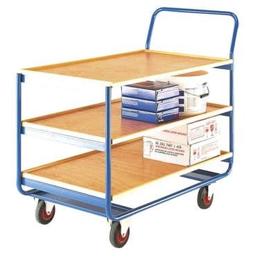 3 Tier Plywood Shelves Trolley